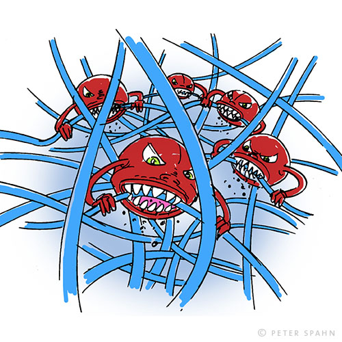 zeichnung viren im system